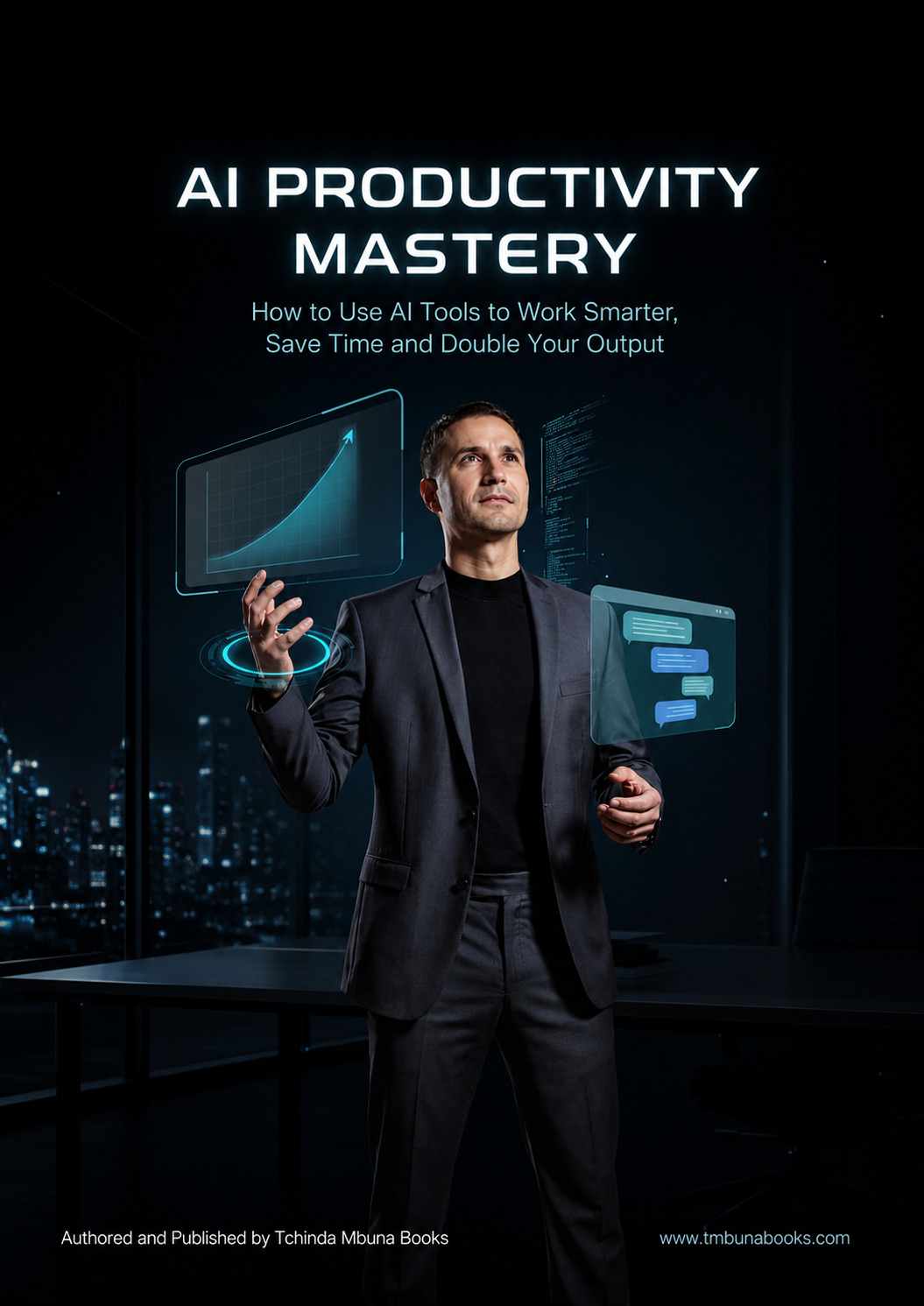 AI Productivity Mastery: How to Use AI Tools to Work Smarter, Save Time and Double Your Output AI tools to work smarter ebook cover by Tchinda Mbuna Books