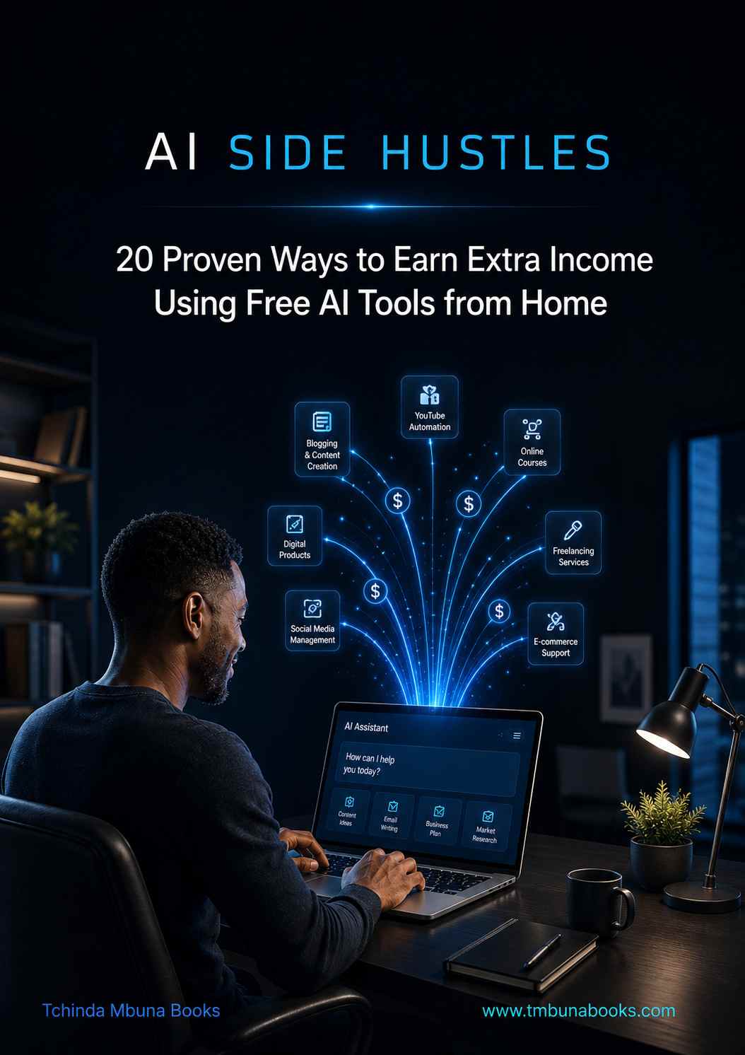 AI Side Hustles: 20 Proven Ways to Earn Extra Income Using Free AI Tools from Home Ways to make extra money from home with AI side hustles ebook by Tchinda Mbuna Books